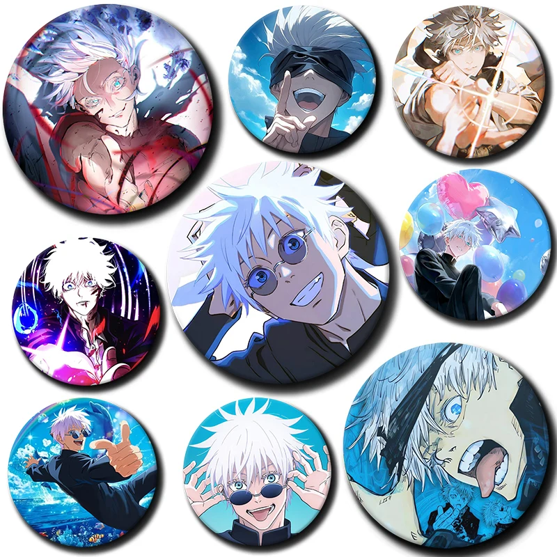 

Cartoon Character Satoru Gojo Soft Button Pin Badge Anime Satoru Gojo Brooch Creative Badge for Backpack Clothes Decoration Gift