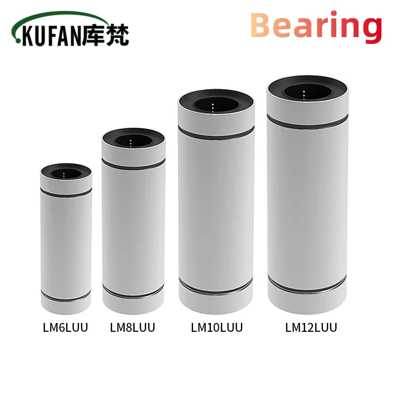 1pcs LM6LUU LM8LUU LM10LUU LM12LUU Linear Ball Bearing Bushing For 3D Printer Extended Linear Ball Bearing 3D Printer Parts