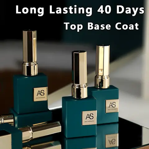 AS 15ml Base and Top Coat for Gel Polish Semi-permanent Varnish Rubber Top Coat Base Coat Gellac UV LED Permanent Enamel Lak