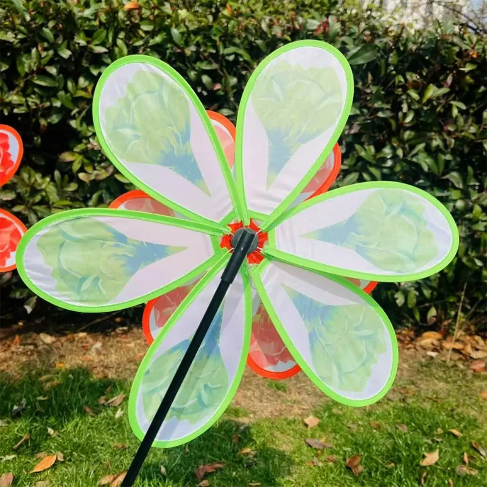 Multistyles Bloemblaadje Draak Bloem Windmolen Kleurrijke Diameter 38cm Traditionele Windmolen PVC Dubbellaags