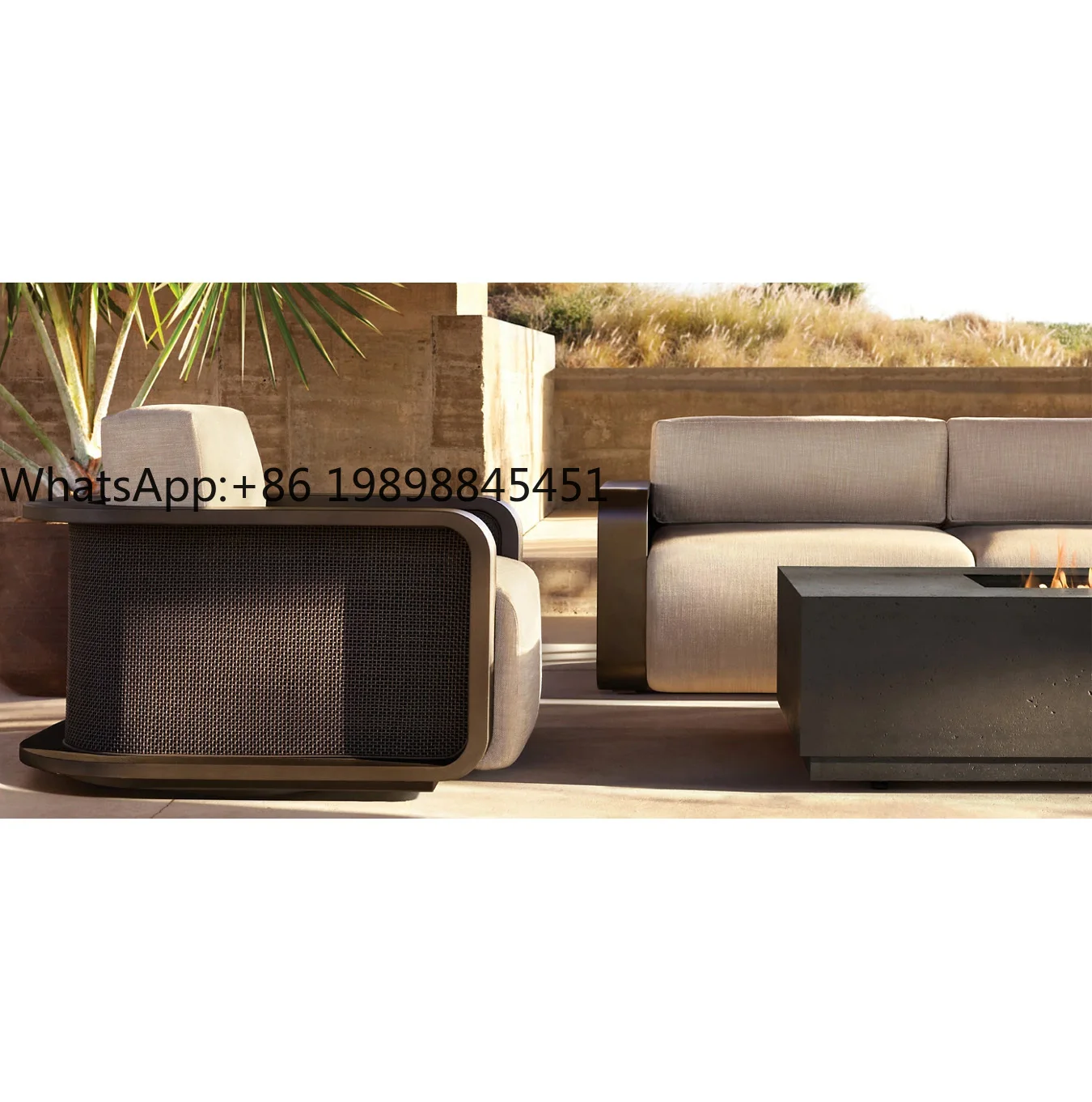 

Aluminum and Rattan Mixing Design Modern Sofa Set Furniture Luxury Aluminium Outdoor Patio Furniture