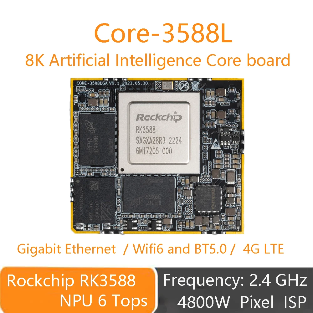 

firefly Core-3588L 8K AI Core Board RK3588 Octa-Core 64-Bit Processor NPU 6Tops 8K LGA Package 4G 5G