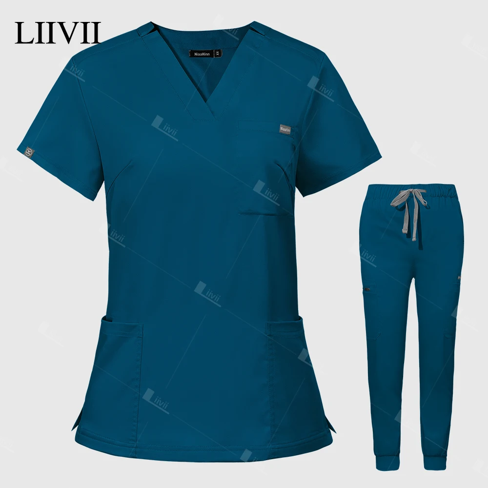

New Female Men Scrub Nursing Uniform Nurse Scrubs Sets Women and Man Jogger Suits Medical Nursing Clothes Beauty Uniforms Sets