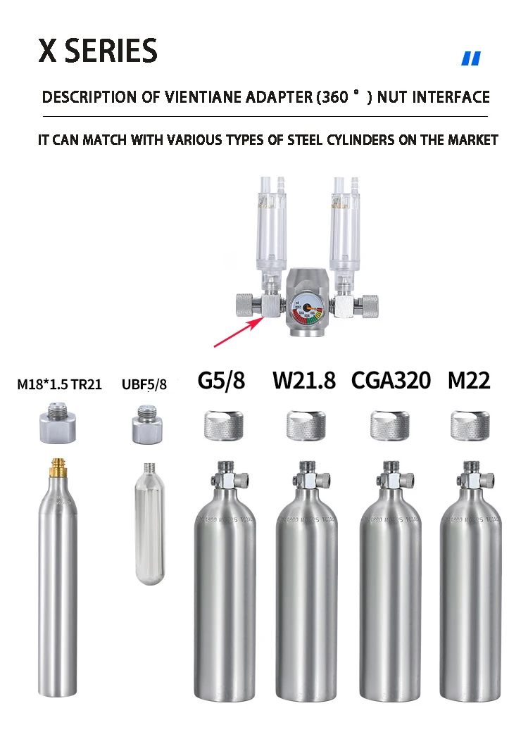 Aquarium CO2 Regulator, With Solenoid valve One-way Bubble Counter Fish tank Control System kit CO2 Pr essure Reducing Valve