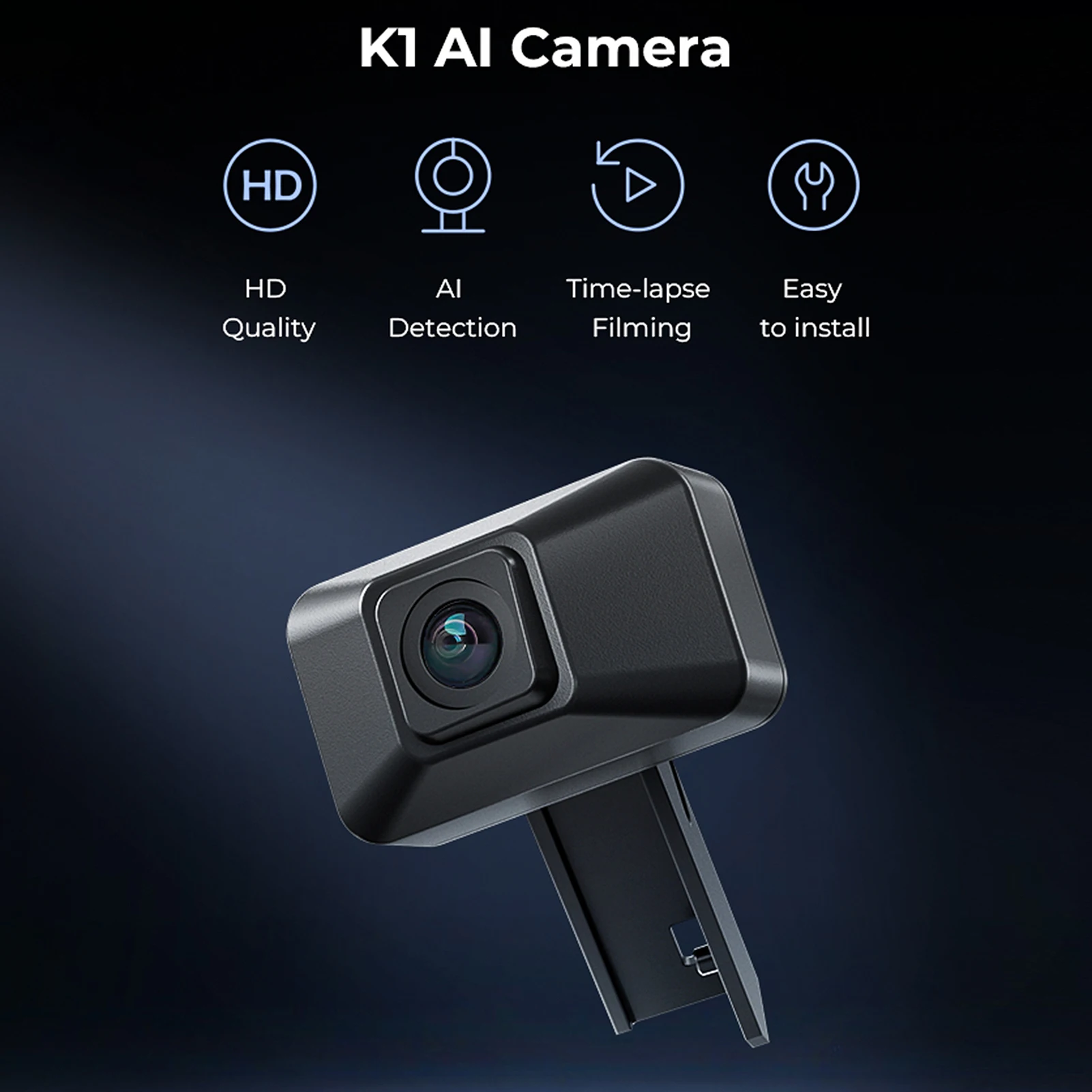 Creality K1 AI Camera Control Intelligent Assistant Support Real Time Viewing and HD Quality Time-lapse Filming Suitable for K1