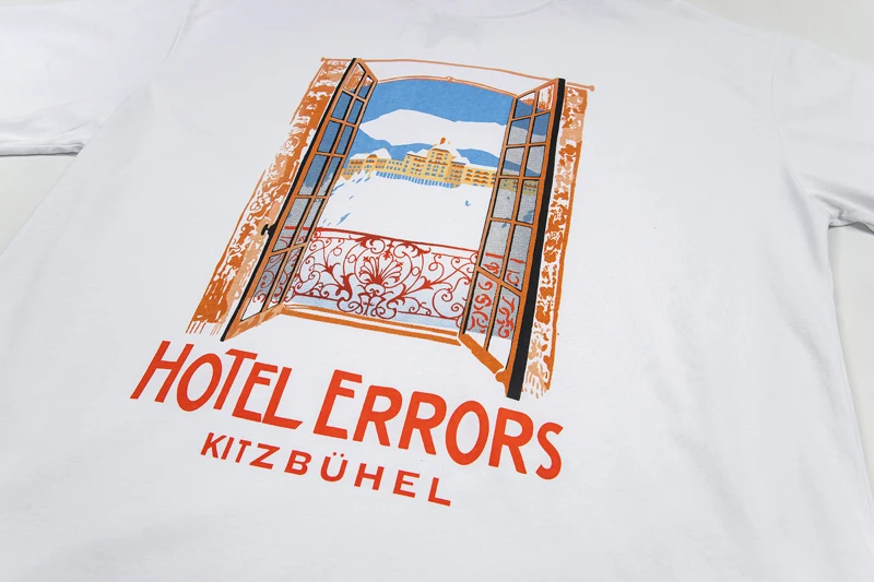 Summer House of Errors Tshirts High Street Castle Print Logo Vintage Wash Men's Women's Loose Short Sleeves Tee