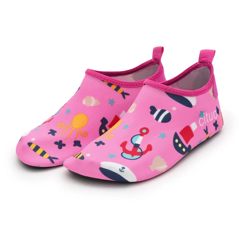 Bambini ragazzi ragazze Cartoon Swim Water Shoes calzini Aqua a piedi nudi scarpe antiscivolo Surf pesca immersioni bambini pantofole Indoor