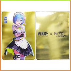 Anime Goddess Story DIY ACG Tabletop Games Metal Laser Cards Rem Toys for boys Collectible Cards Christmas Birthday Present