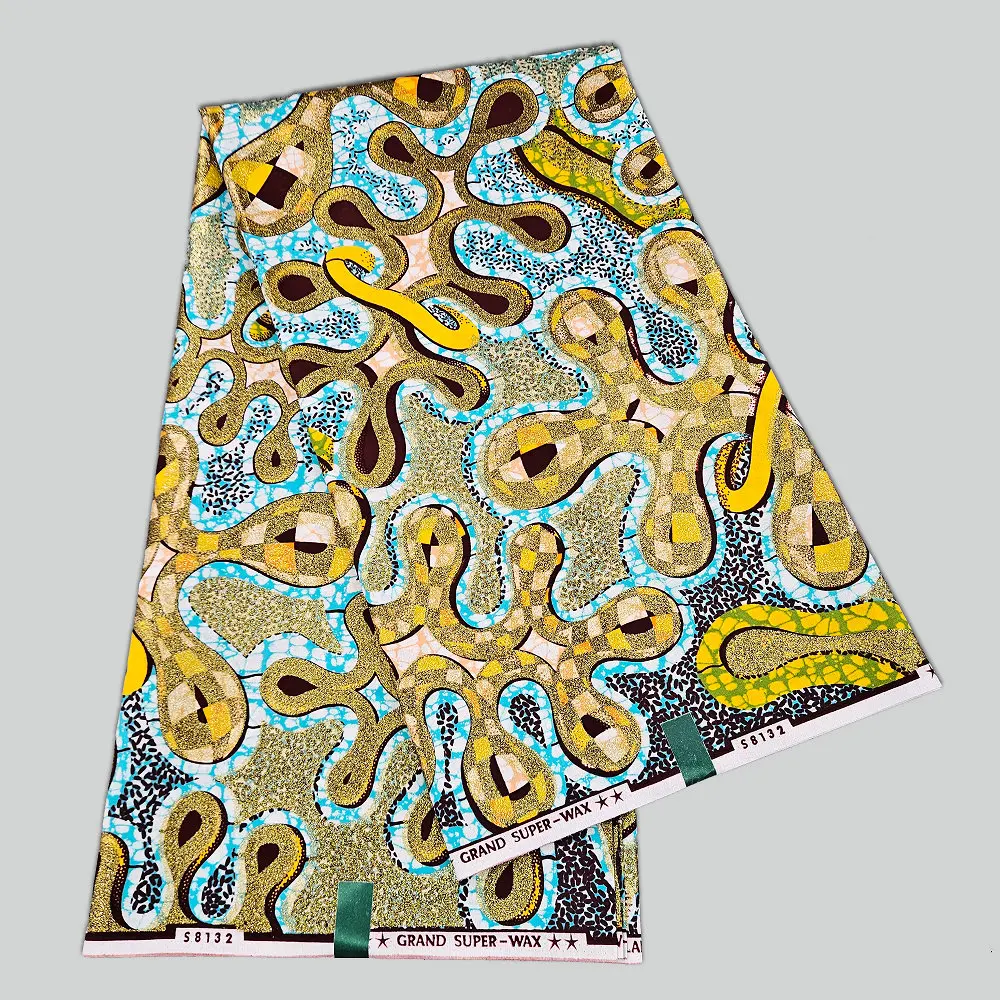 قماش شمع جراند سوبر هولندي أصلي، قماش شمع لامع لهولاند، لخياطة الملابس، التنورة، ديكو الزفاف والمهرجانات #5