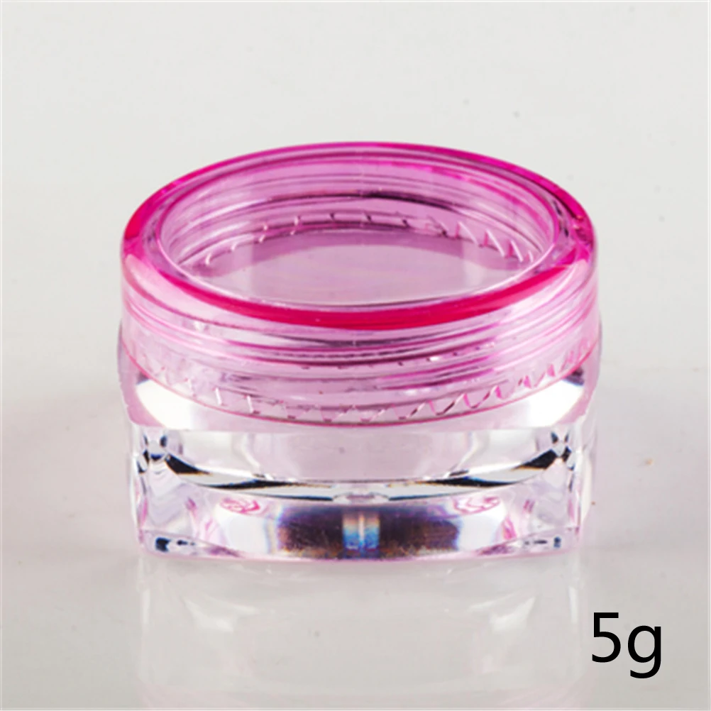 AfricJar-Pot à cosmétiques en plastique, 3/5g, 1X, pour tous les jours, pour soins de la peau, fard à barrage, maquillage, crème pour le visage, capacité de bouteille