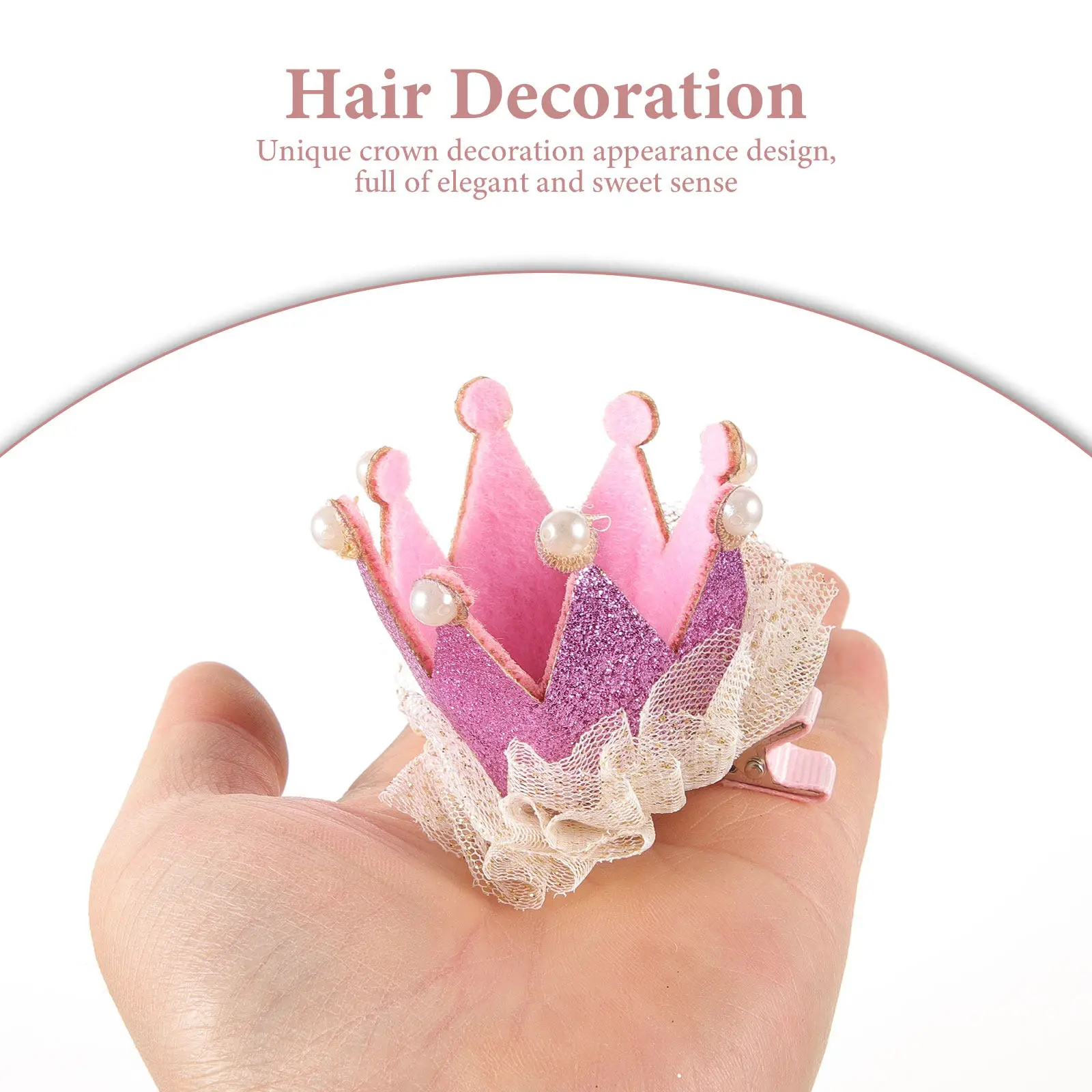 

4Pcs Crown Hair Clips for Girls Unique Kids Hairpin Lovely Kids Hair Accessories Gift Lovely Hairpin Clipping Headdress