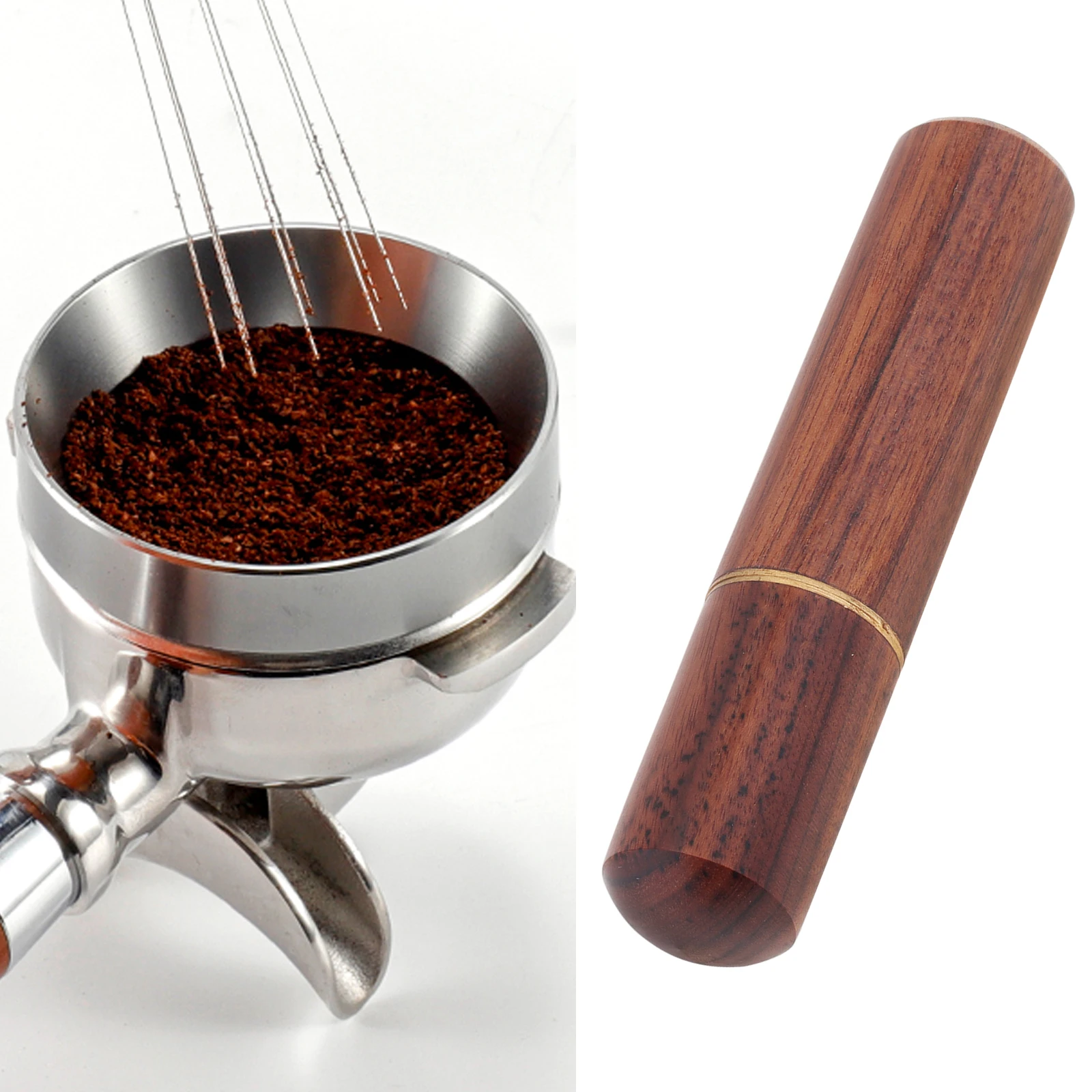 6 Needles Portable Coffee Powder Dispenser, Stainless Steel Needle Espresso Coffee Tamper