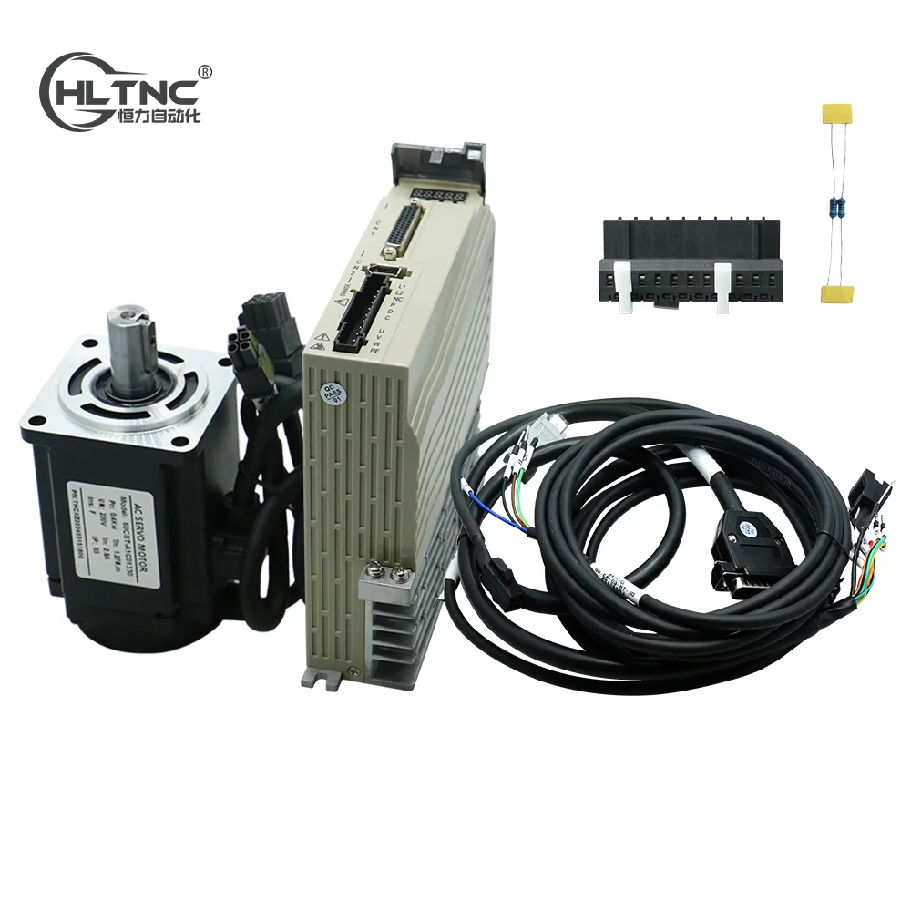 HLTNC 60CST 400W 1.3N 80CST 750W 2.4N 3000Rpm 220V AC Servo Motor With Magnetic Encoder C30 L15A L20A 7A Drive For CNC Engraver