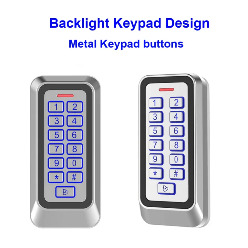 

Backlight RFID Metal Door Access Control Reader 1000 User 125KHz EM Card Keypad IP67 Waterproof Code Door Lock