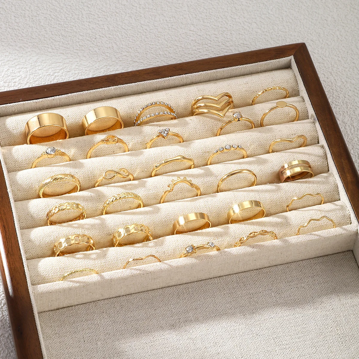 30Pcs Gold Color Knuckle Rings Set For Women Bohemian Geometric Finger Ring Girls Wedding Party Jewelry Gift