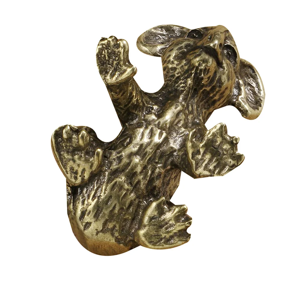 

Mini Solid Brass Koala Art Sculpture Compact Desktop Ornament for Study Room Shelf Decor Timeless Animal Figure