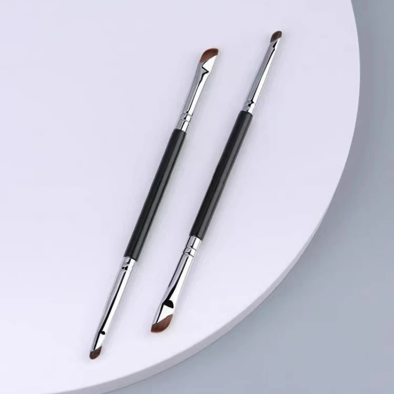 Pennello per eyeliner con lama 2 in 1, ombretto, evidenziatore, occhi ad angolo ultra sottile, ombretto, pennelli per trucco per sopracciglia