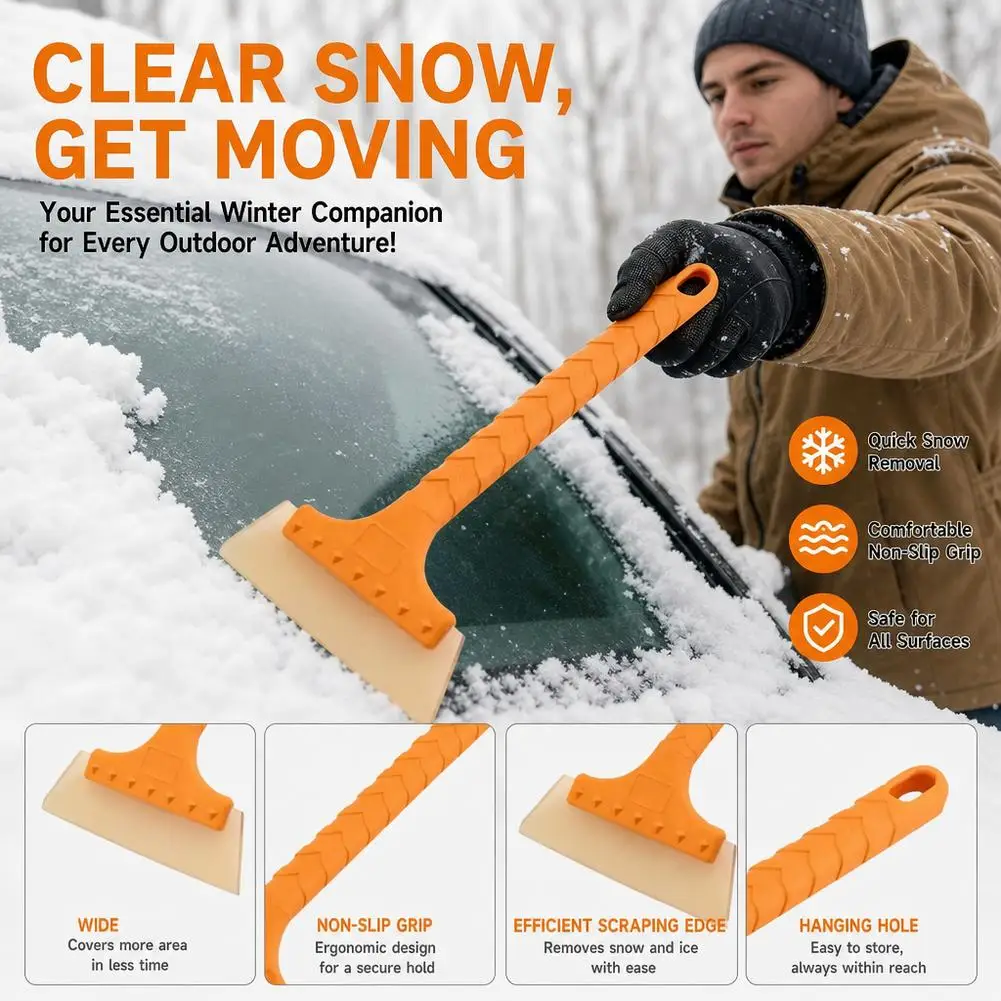 Snow&Ice Shovel Auto Water Blade Squeegee Car Window Windshield Water Wiper Scraper Long Handle Shovel Multi Wiper Accessories