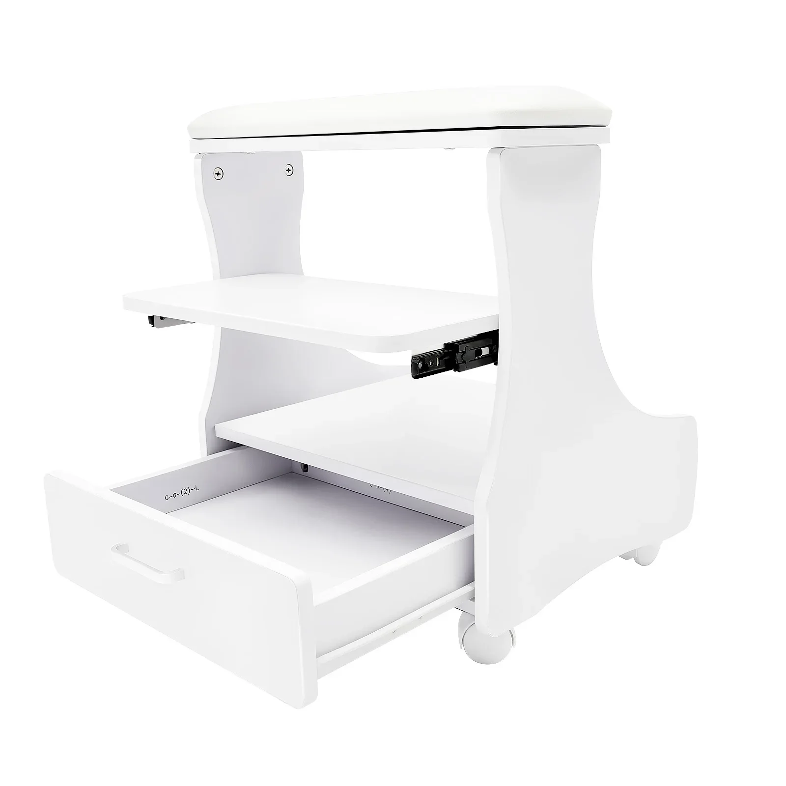 Pedicure Manicure Foot Rest Trolley - Footbath Stool with Wheels, Ideal for Salon Use