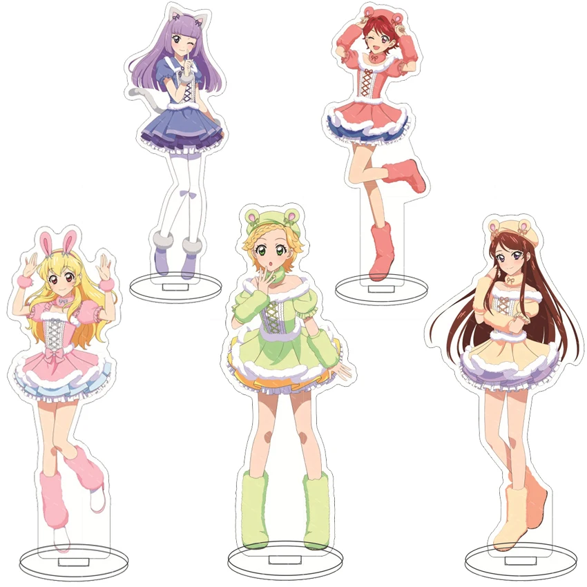 16CM Anime Acryl-Ständer Aikatsu! Hoshimiya Ichigo Hikami Sumire Shinjou Hinaki Shibuki Ran Cosplay-Figuren-Serie – Ornamente & Geschenke