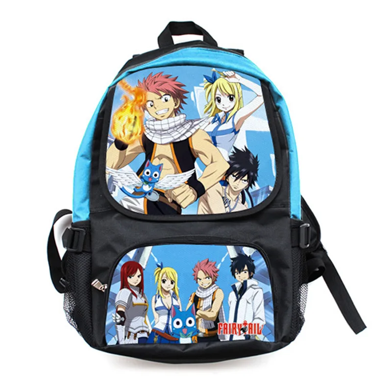 Anime Peripheral Backpack Fairy Tail Fashion Large Capacity Middle School High School and College Backpack Ornament Collection