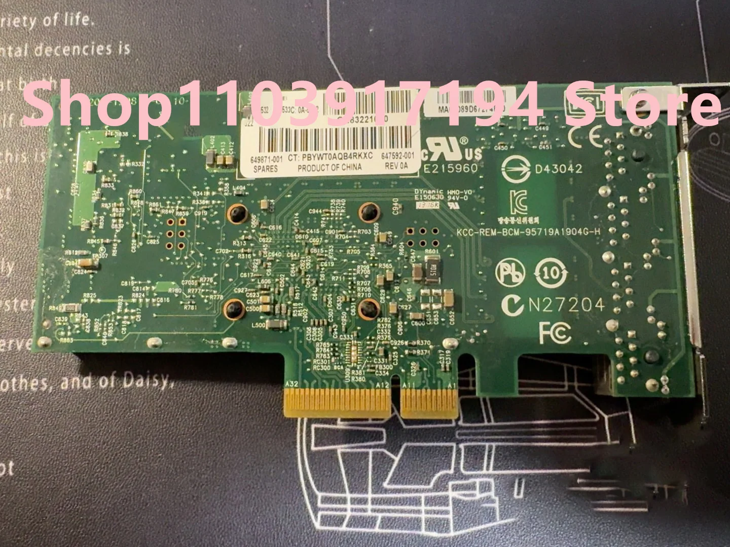 FOR HP 331T  Four-port Gigabit Network card  BCM5719 chip