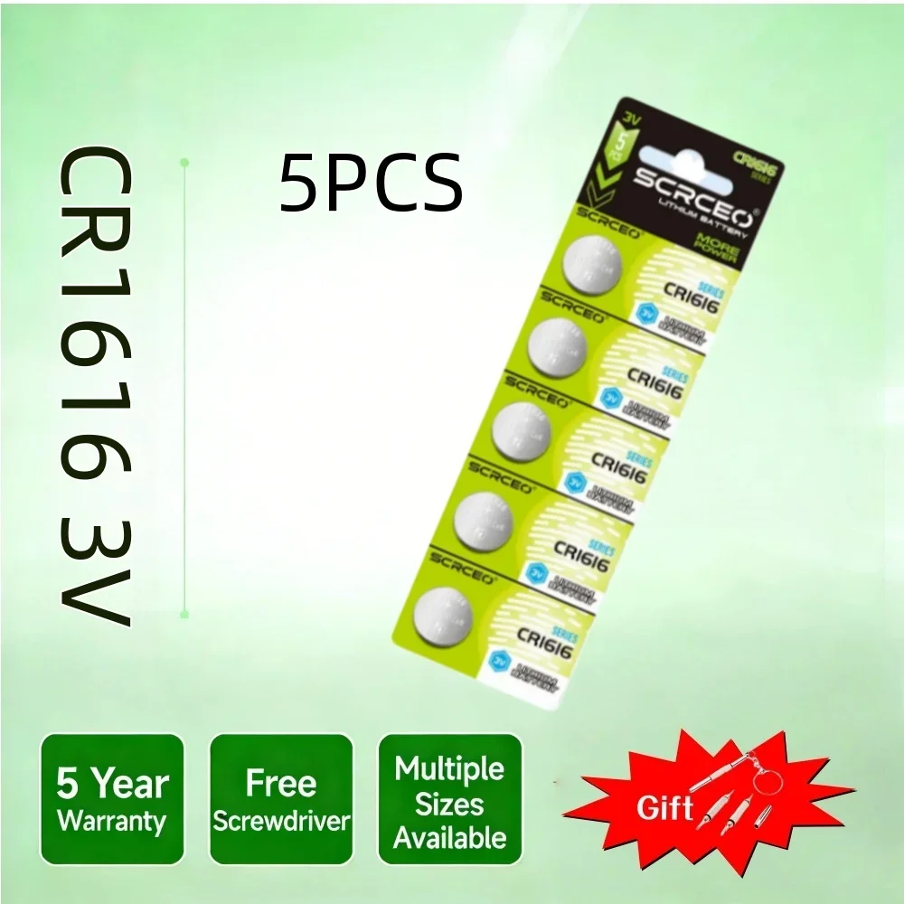 5PCS CR2016 CR2025 CR2032 CR2450 CR1632 CR1616 3V Lithium Knoopcelbatterij voor Afstandsbedieningen Garagedeuropeners Speelgoed