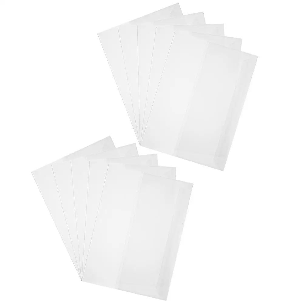 10 Sheets Waterproof Book Film Magazine Covers Plastic Protector Textbooks Protective for Hardcover Transparent Sleeve Pupils