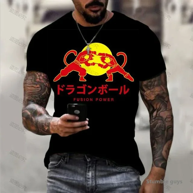Herren Vegeta Kurzarm Gym Goku Tops Sommer Dragon Ball T-Shirt Kakarot Super Saiyan T-Shirt