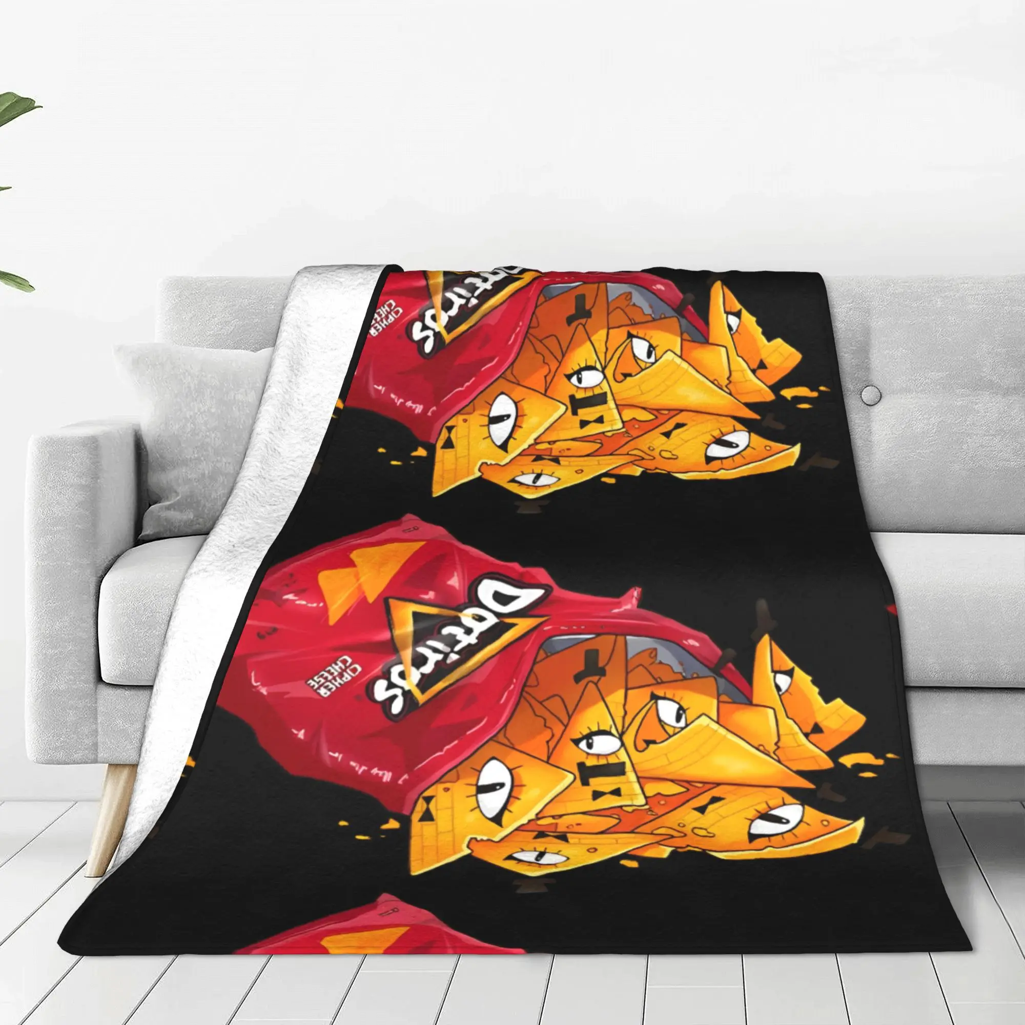 Bill Cipher Nachos Blanket Coral Fleece Plush Super Warm Throw Blanket for Car Sofa Couch Bed Rug