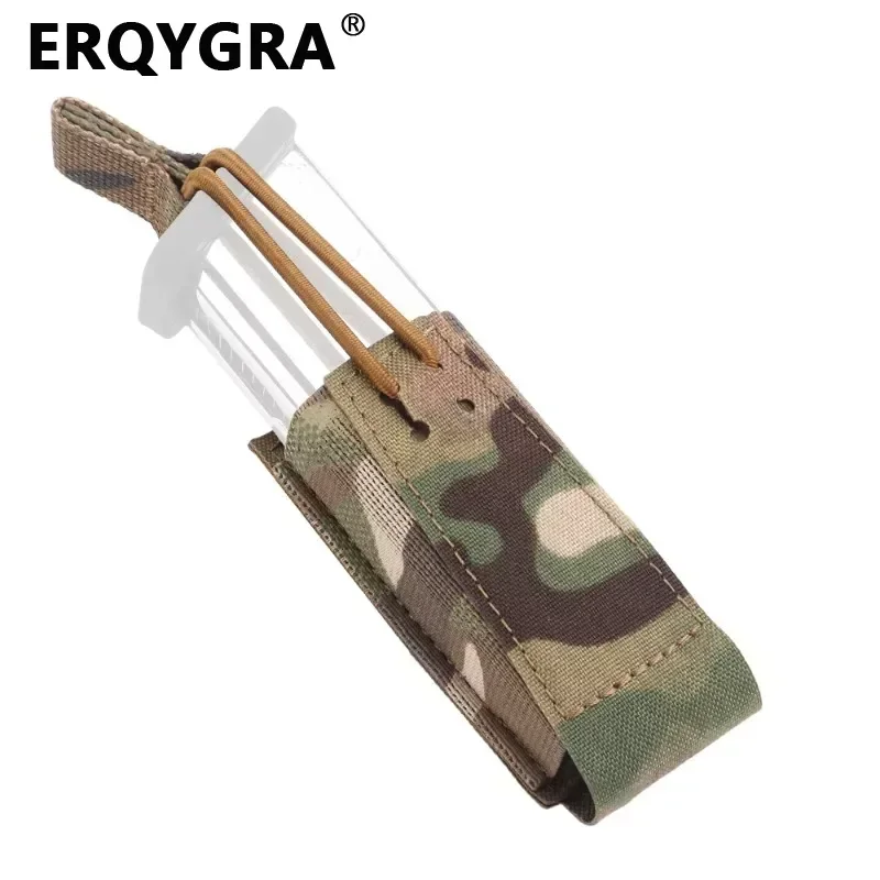 

ERQYGRA Tactical 9mm Single Pistol Mag Pouch Molle System CS Wargame Paintball Accessories Waist Bag Holster Hunting Equipment