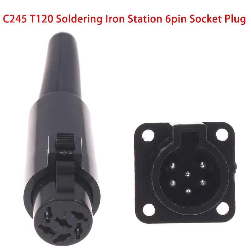 

C245 T120 Soldering Iron Station Dedicated 6-core Plastic Socket Plug Replacement Socket