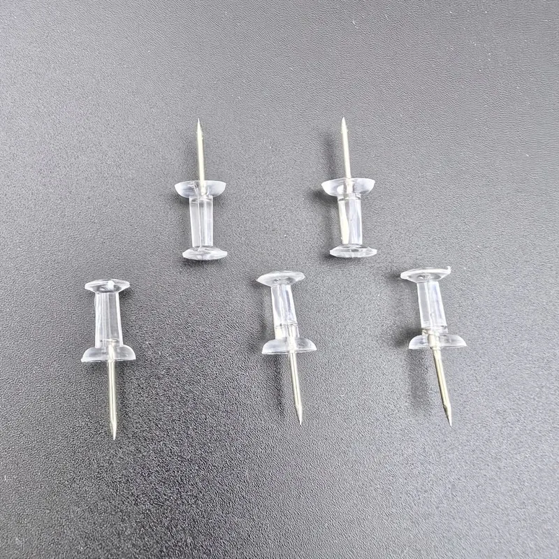 Easy Push Sharp Pin Transparent Push Pins 49 pcs, perfect for DIY Wall Decoration, Transparent Clear Head