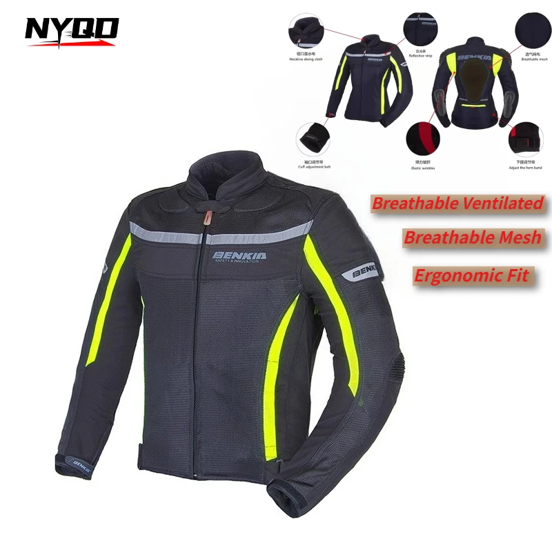 

Мотоциклетная куртка для мужчин и женщин, дышащая, вентилируемая, для гонок и туризма, с защитой от падений