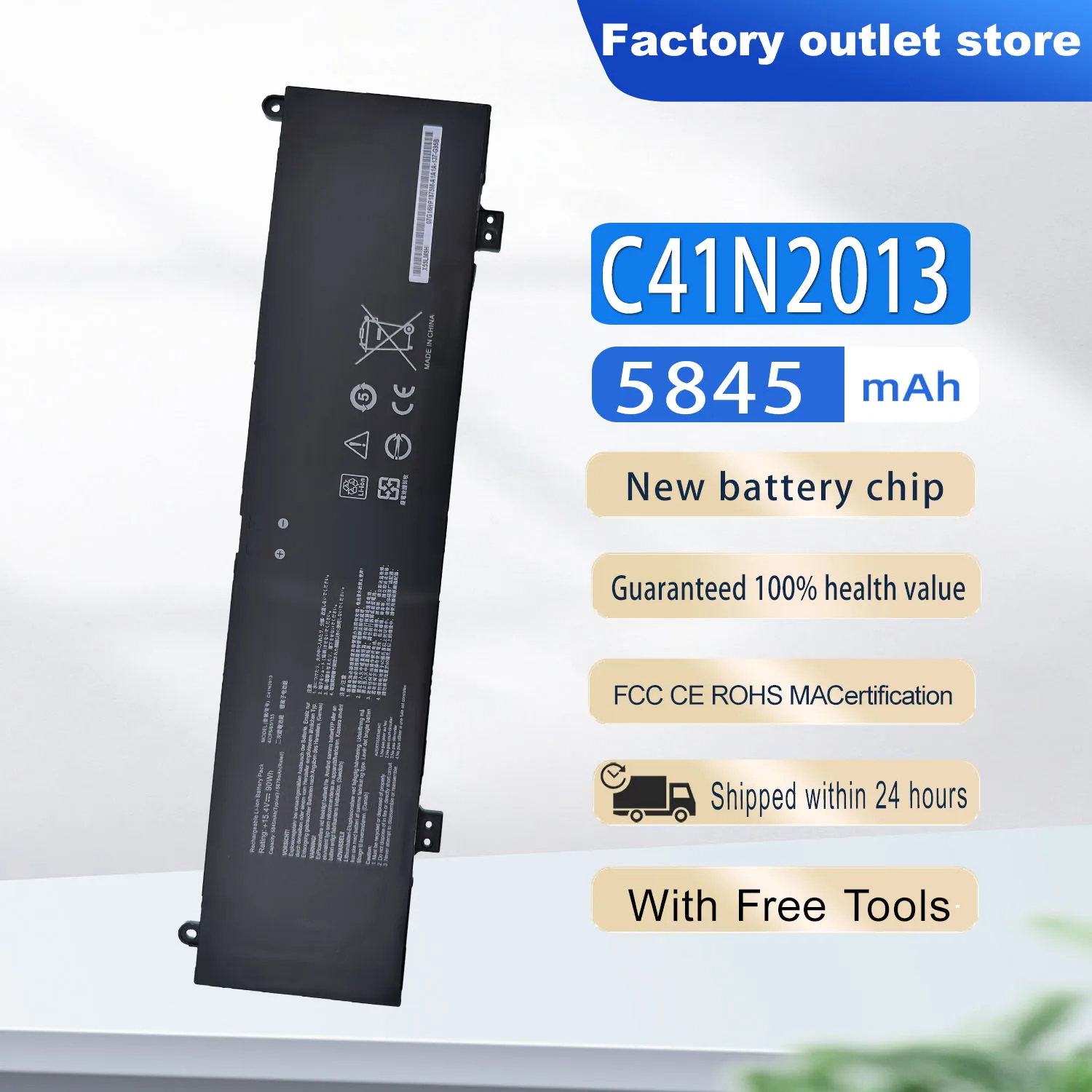 High Capacity C41N2013 15.4V 90Wh Laptop Battery For Asus ROG M16 GU603 ProArt StudioBook 16 H5600Q G733 Replacement