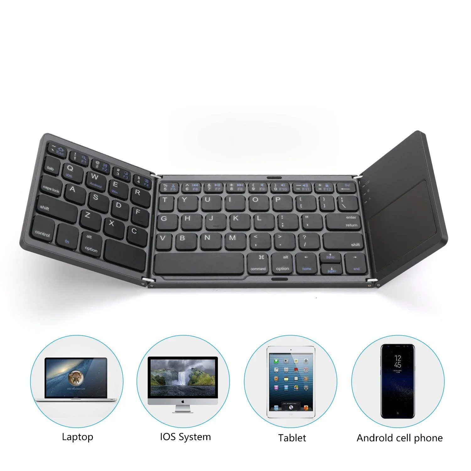 foldable slim portable mini wireless keyboard with mouse touchpad for tv box