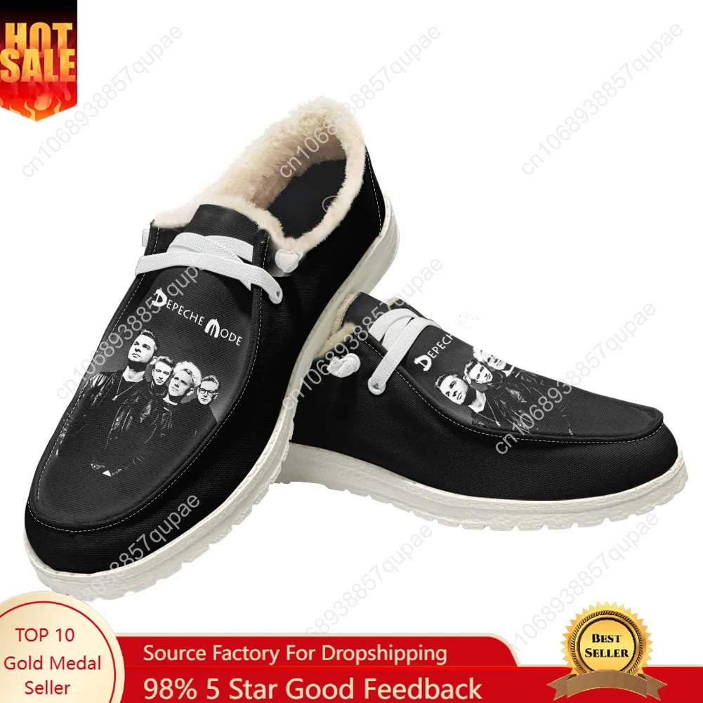 Depeche Rock Band Plush Casual Shoes Flat Shoe Singer Men Woman Breathable Casual Outdoor Lightweight Footwear Custom Made Shoe