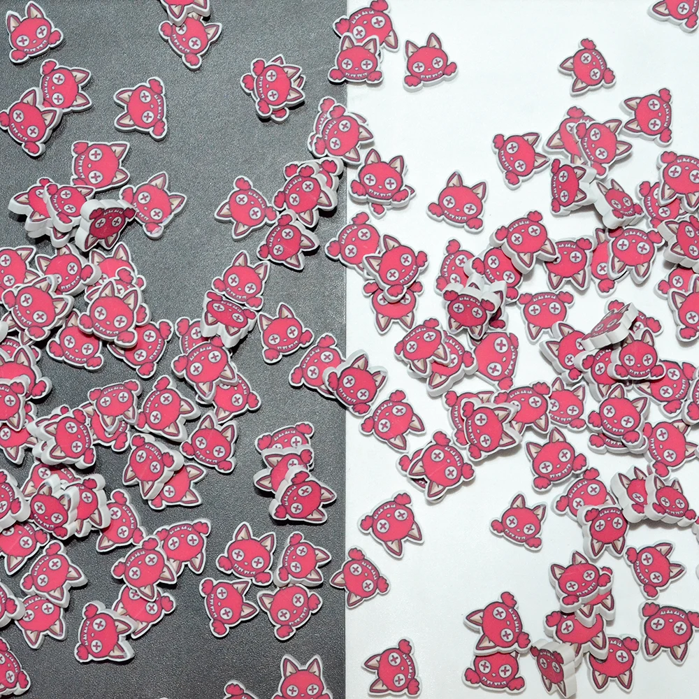 

500g/lot Polymer Hot Clay Slices Sprinkles Halloween Cat Lovely confetti for Crafts Making, DIY