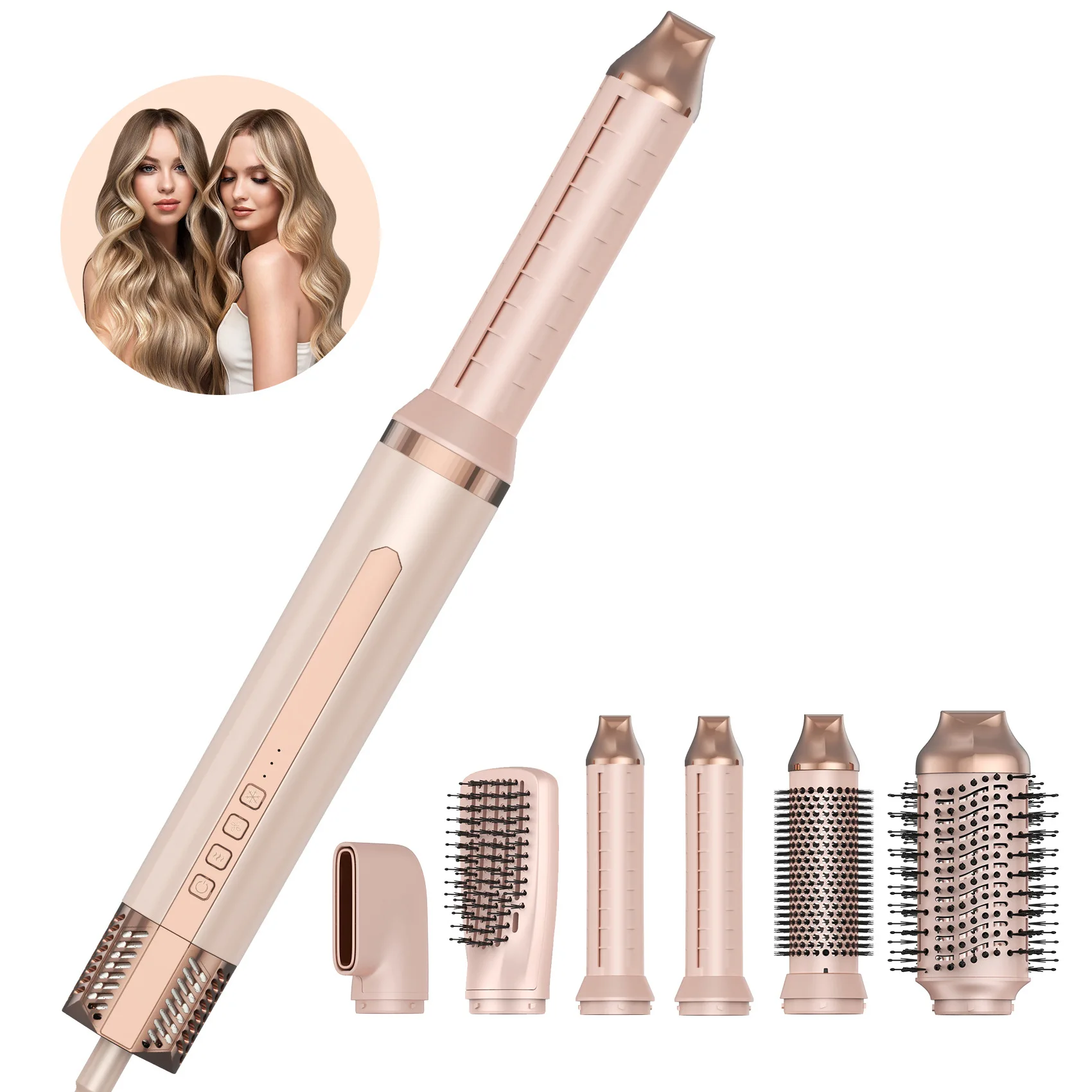 

Best-Selling High-Speed Hair Dryer, Auto Curling Iron, 6-in-1 Negative Ion Hot Air Comb (Dual-Purpose)