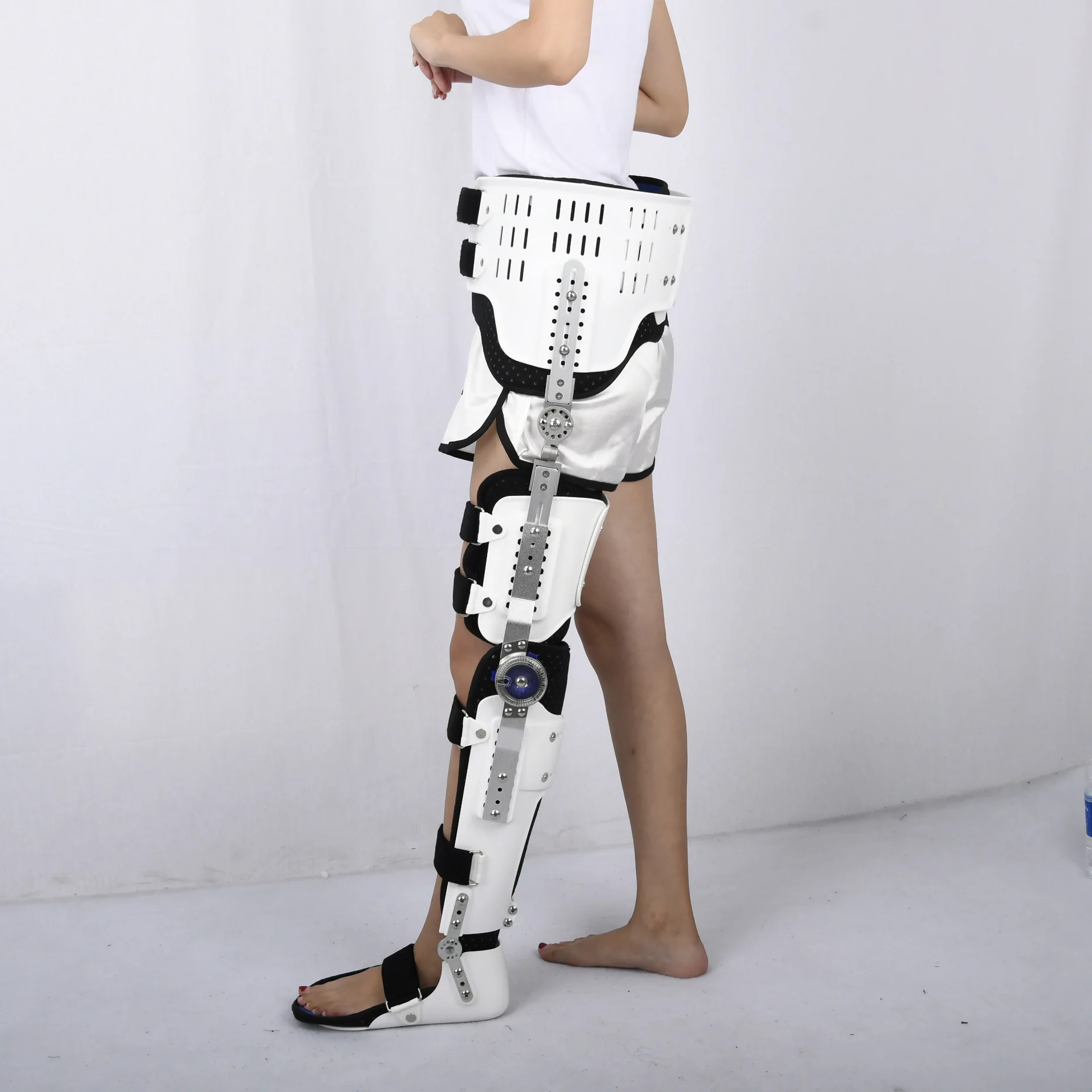 Equipo de rehabilitación médica, 150-190cm, alivio del dolor, fijador ortopédico de extremidades inferiores, soporte fijo para pierna y pie para Paraplejia