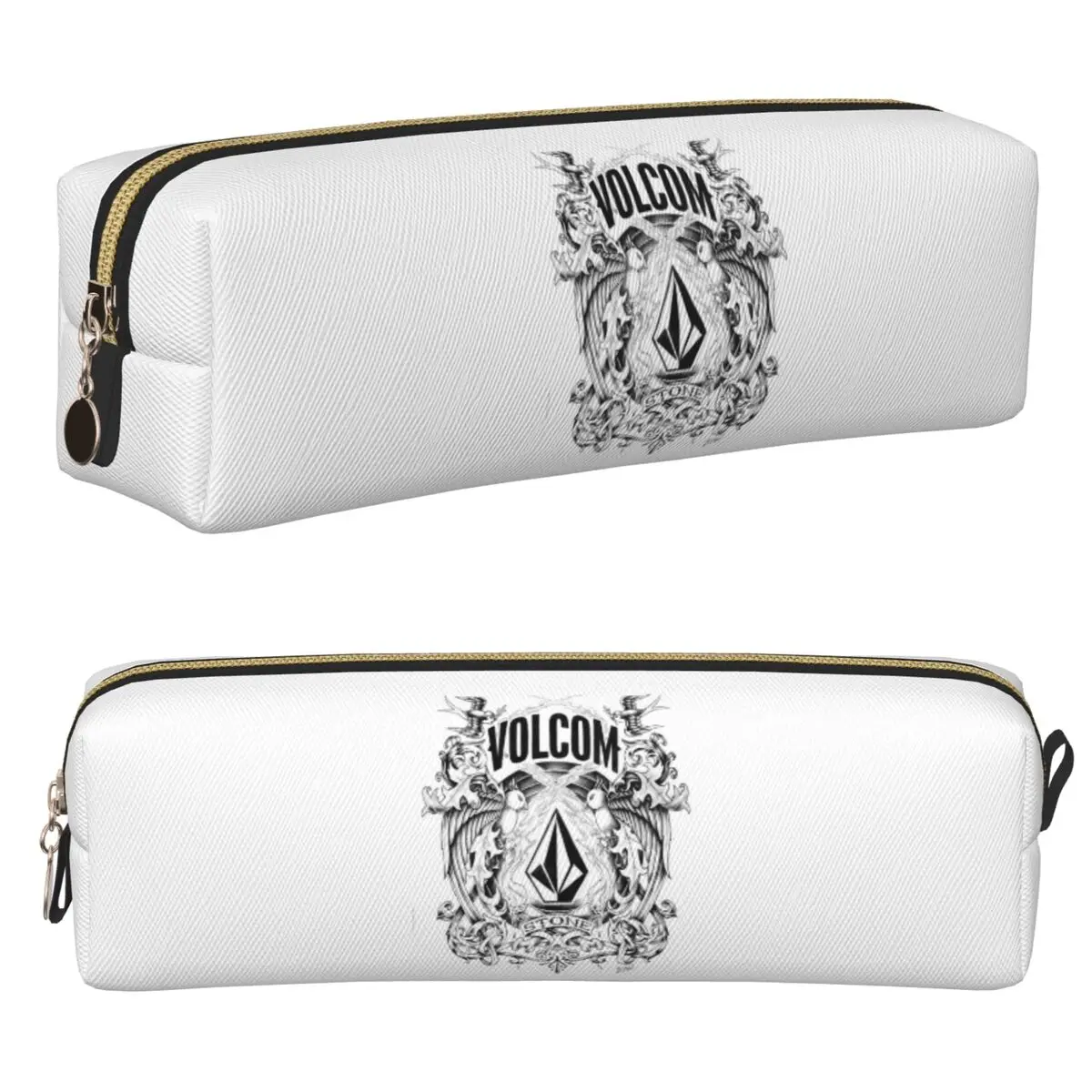V-Volcom Logo-Federmäppchen, große Kapazität, Stifttaschen, Stiftbox für Jungen, Mädchen, Studenten, Schreibwaren, Federmäppchen, Kosmetiktasche