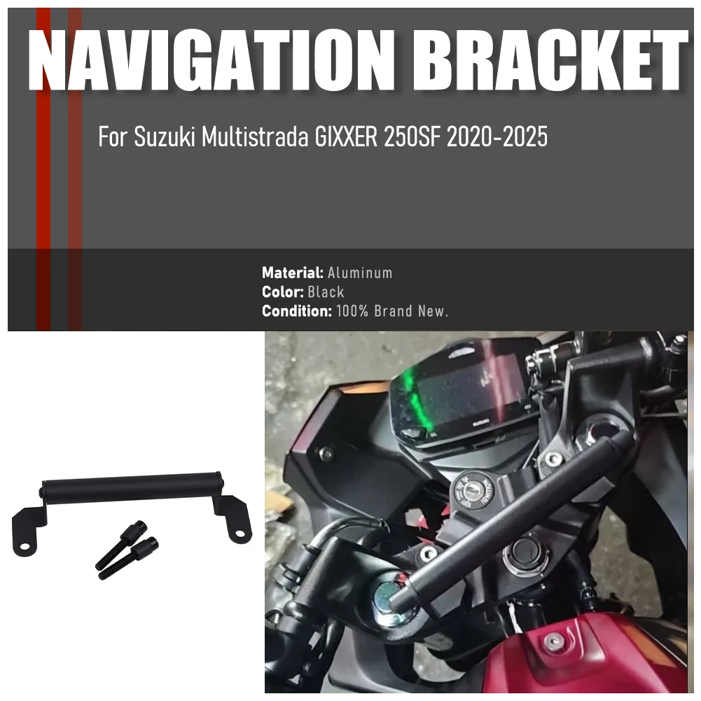 

Держатель для GPS-навигатора и смартфона для мотоциклов Suzuki Multistrada GIXXER 250SF 2020-2025, кронштейн-адаптер для крепления 250 SF