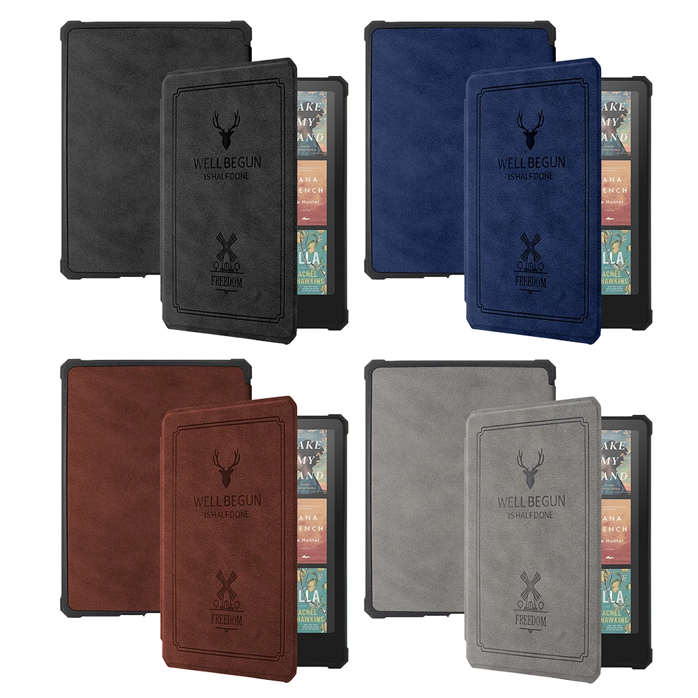 

Protective Case Auto Sleep Wake Smart Cover Shockproof Ebook Case for Kindle Paperwhite 12th Gen 2024 Released 7In