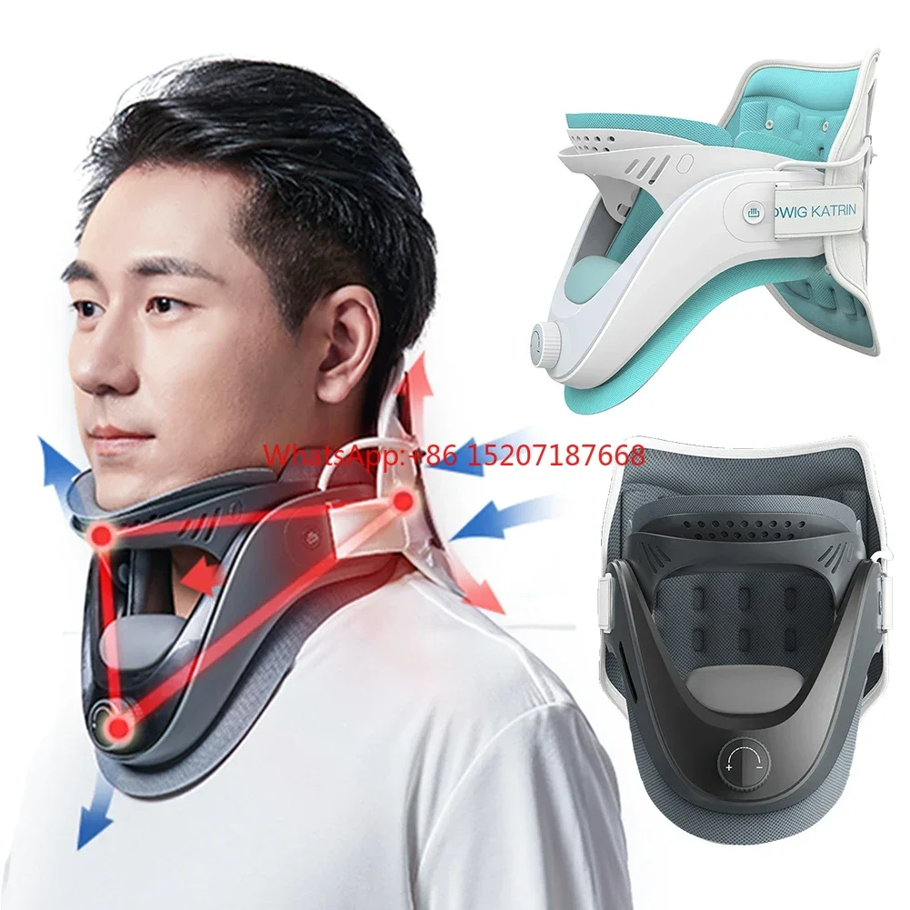 

Cervical Neck Traction Device Adjustable Neck Brace with Airbag Support Cervical Traction Device for Cervical Spine Alignment