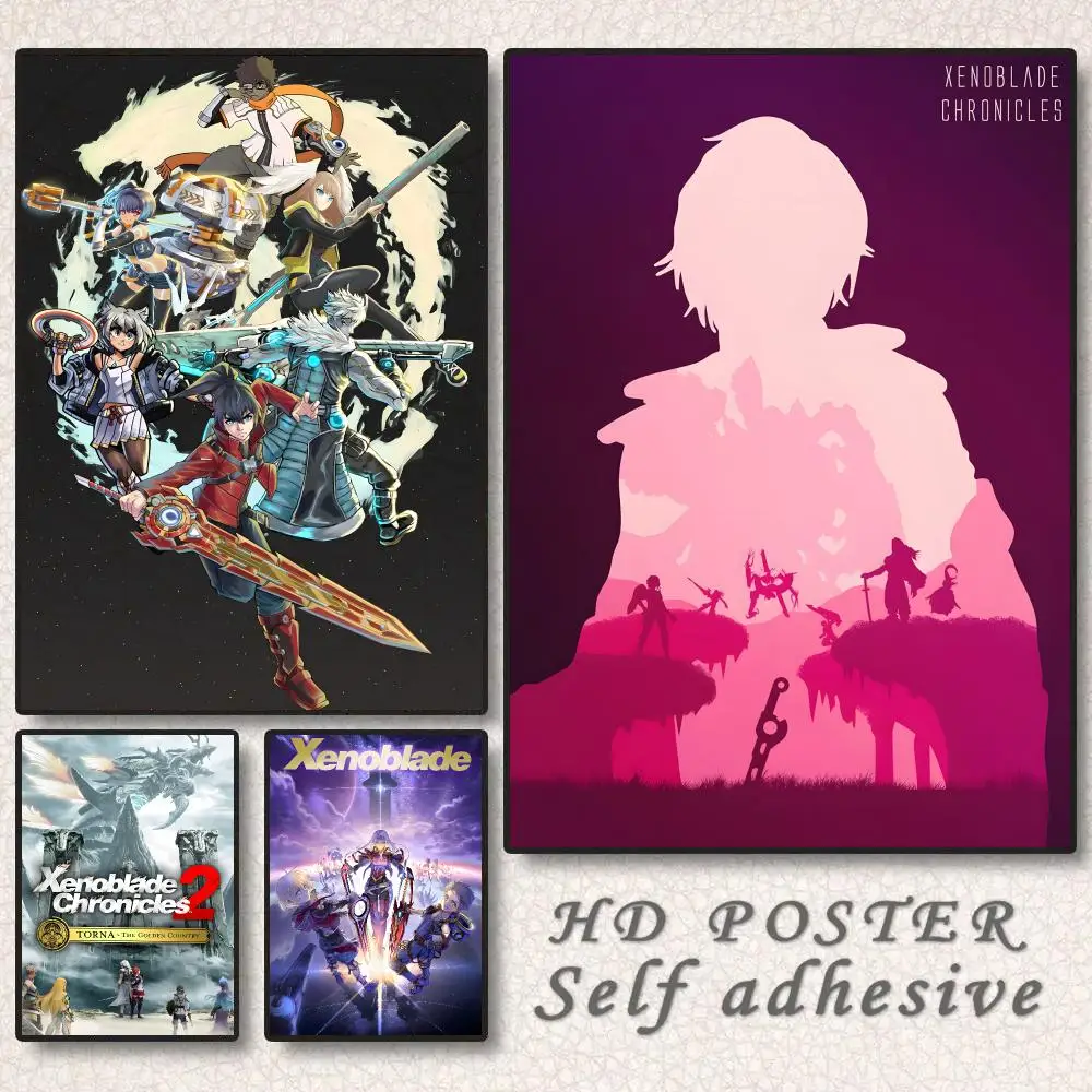 ARPG Anime Game X-Xenoblade Chronicles Poster Wall Art Sticker Mural Photo Print Decorative Poster for Living Room Home Decor