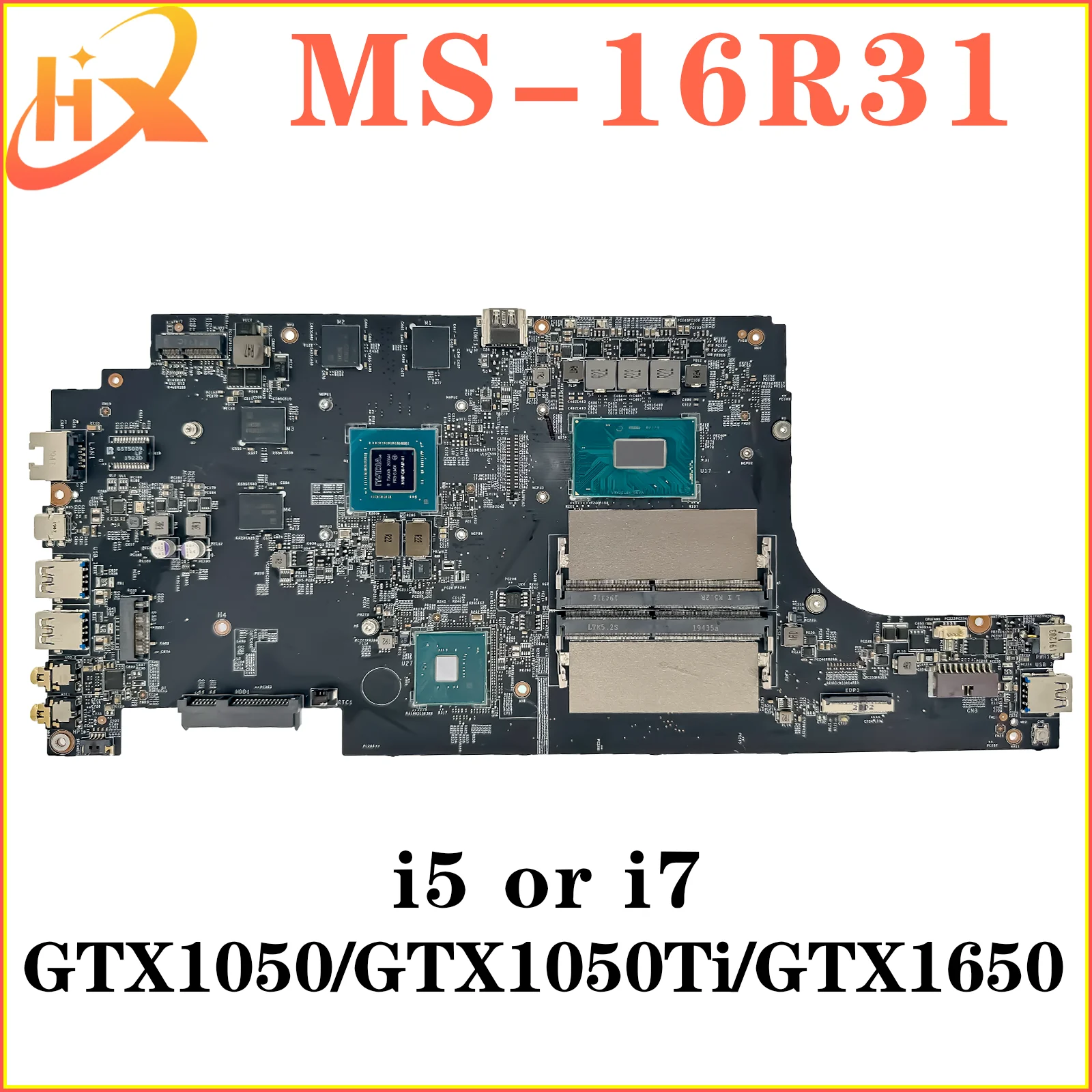 

Mainboard For MSI MS-16R31 MS-16R3 Laptop Motherboard i5 i7 8th/9th Gen GTX1050 GTX1050Ti GTX1650 V4G