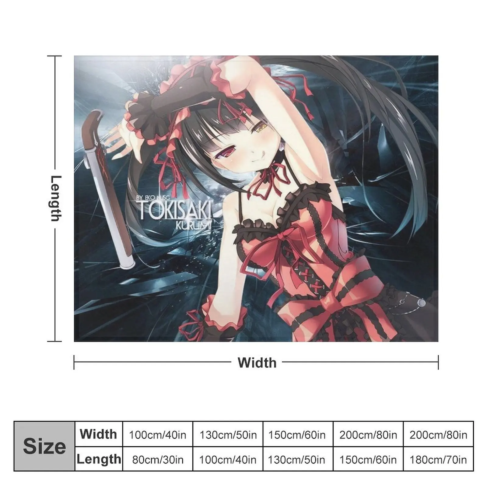 Kurumi tokisaki - date a live Throw Blanket Luxury Single Luxury Brand Blankets