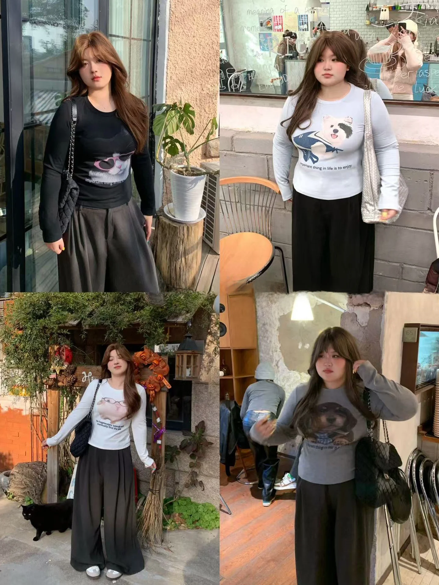 

Облегающая футболка с базовым слоем в Корейском стиле Sle Long Sve round Ne Print Casual Faion Женская внутренняя одежда Top Tee Point Mud S...