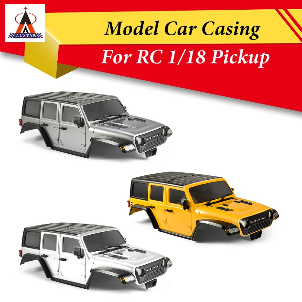 

AUSTAR RC Car Shell 1:18 Автомобильный корпус Моделирование жесткого кузова Пикап Корпус для 1/18 RC Гусеничный автомобиль Оригинальные детали для обновления