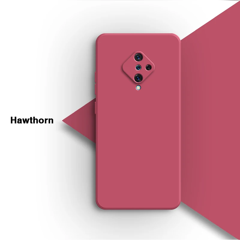 VIVO S1 Pro 6.38" 1920 PD1945F_EX 1920_20 충격 방지 소프트 뒷면 커버용 기본 오리지널 액체 실리콘 전화 케이스